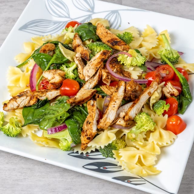 Pasta primavera tray.