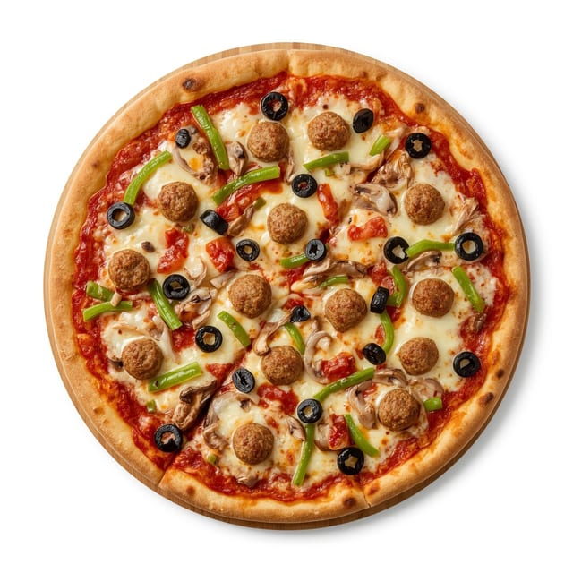 Bianco's Combo Pizza.