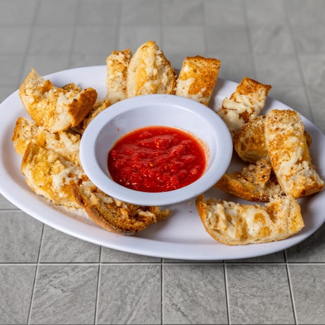 Garlic bread by the dozen.