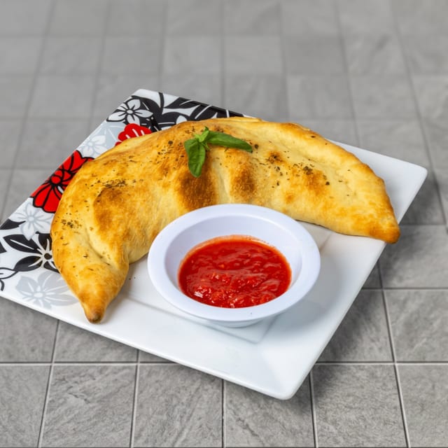 Pepperoni & mushroom calzone.