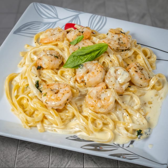 Shrimp Alfredo.